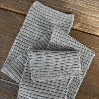 Japanese Fashion Designer Cable Gray Stretch Acrylic Wool Blended Sweater Knit DS43523