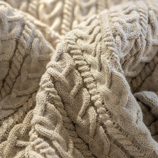 Japanese Fashion Designer Cable Brown Stretch Acrylic Wool Blended Sweater Knit DS43525