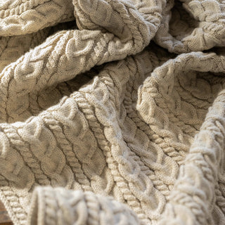 Japanese Fashion Designer Cable Brown Stretch Acrylic Wool Blended Sweater Knit DS43525