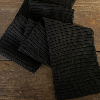 Japanese Fashion Designer Cable Black Stretch Acrylic Wool Blended Sweater Knit DS43526