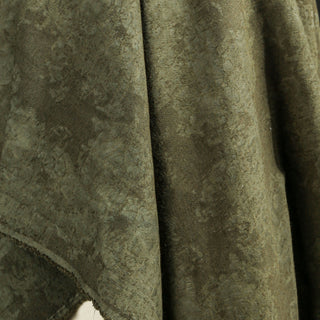 Japanese Luxury Designer Floral Green Non-Stretch Sand Washed Cotton Linen Blended Jacquard DS43529