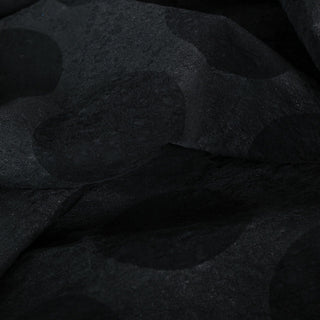 Comme Des Garcons Polka Dot Black Non-Stretch Crinkled / Washed Cotton Linen Blended Dobby Jacquard DS43601