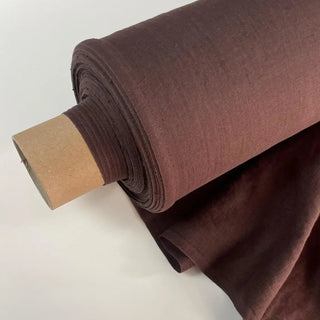 Made In France Premium Quality Solid Multi Color Non-Stretch Washed / Softened Organic Linen Plain Woven DS00509 -180/220 GSM