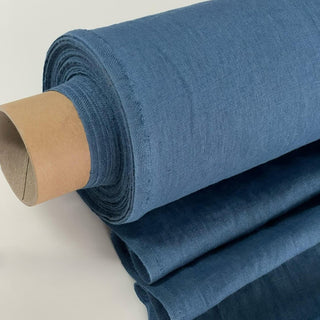 Made In France Premium Quality Solid Multi Color Non-Stretch Washed / Softened Organic Linen Plain Woven DS00514 -180/220 GSM