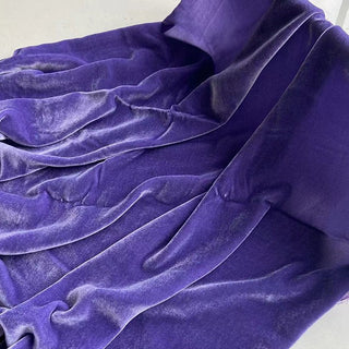 Yardblox Exclusive Luxury Silk Collection Solid Multi Color Non-Stretch Mulberry Silk Velvet DS26516 -40 Momme