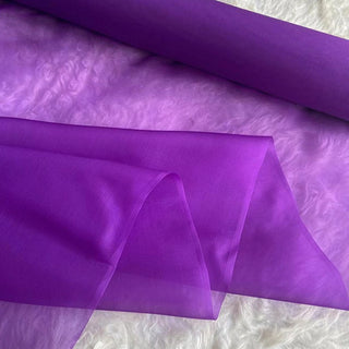 Yardblox Exclusive Luxury Silk Collection Solid Multi Color Non-Stretch Mulberry Silk Organza DS26504 -8 Momme