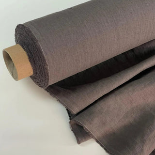 Made In France Premium Quality Solid Multi Color Non-Stretch Washed / Softened Organic Linen Plain Woven DS00509 -180/220 GSM