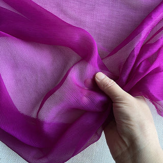 Yardblox Exclusive Luxury Silk Collection Solid Multi Color Non-Stretch Crinkled Mulberry Silk Georgette DS26502 -5 Momme