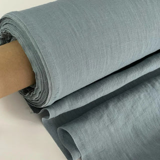 Made In France Premium Quality Solid Multi Color Non-Stretch Washed / Softened Organic Linen Plain Woven DS00511 -180/220 GSM