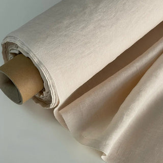 Made In France Premium Quality Solid Multi Color Non-Stretch Washed / Softened Organic Linen Plain Woven DS00510 -180/220 GSM