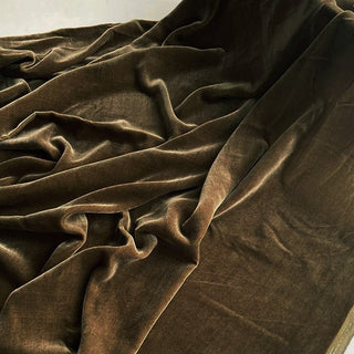 Yardblox Exclusive Luxury Silk Collection Solid Multi Color Non-Stretch Mulberry Silk Velvet DS26516 -40 Momme