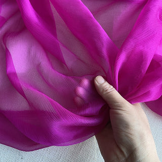 Yardblox Exclusive Luxury Silk Collection Solid Multi Color Non-Stretch Crinkled Mulberry Silk Georgette DS26502 -5 Momme