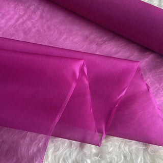 Yardblox Exclusive Luxury Silk Collection Solid Multi Color Non-Stretch Mulberry Silk Organza DS26504 -8 Momme