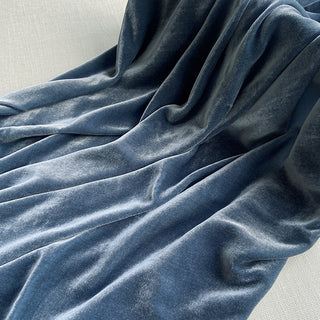 Yardblox Exclusive Luxury Silk Collection Solid Multi Color Non-Stretch Mulberry Silk Velvet DS26516 -40 Momme