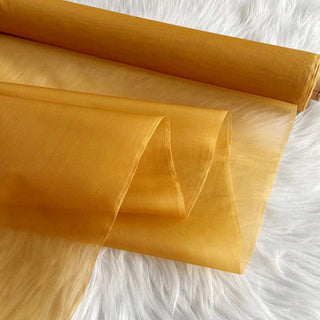 Yardblox Exclusive Luxury Silk Collection Solid Multi Color Non-Stretch Mulberry Silk Organza DS26504 -8 Momme