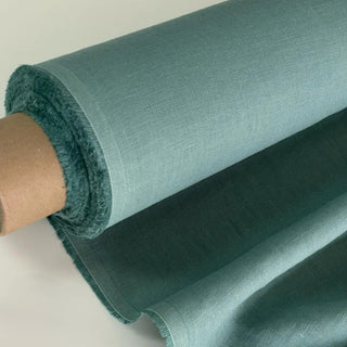 Made In France Premium Quality Solid Multi Color Non-Stretch Washed / Softened Organic Linen Plain Woven DS00511 -180/220 GSM