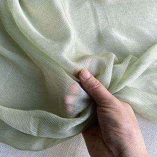 Yardblox Exclusive Luxury Silk Collection Solid Multi Color Non-Stretch Crinkled Mulberry Silk Georgette DS26502 -5 Momme