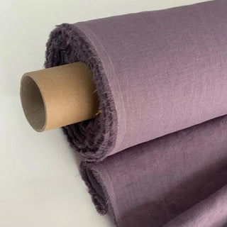 Made In France Premium Quality Solid Multi Color Non-Stretch Washed / Softened Organic Linen Plain Woven DS00513 -180/220 GSM