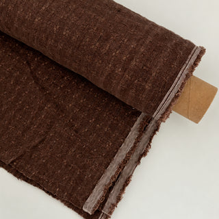 Made In France Premium Quality Solid Multi Color Non-Stretch Organic Linen Dobby Jacquard DS00696