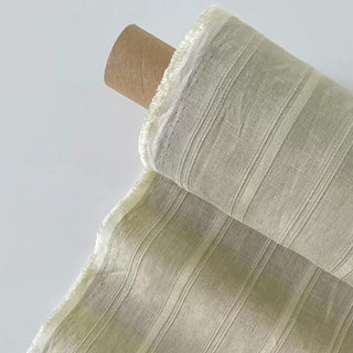 Made In France Premium Quality Stripes Multi Color Non-Stretch Washed / Softened Organic Linen Dobby Jacquard DS006101