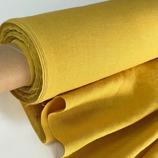 Made In France Premium Quality Solid Multi Color Non-Stretch Washed / Softened Organic Linen Plain Woven DS00509 -180/220 GSM