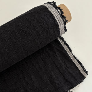 Made In France Premium Quality Solid Multi Color Non-Stretch Organic Linen Dobby Jacquard DS00696