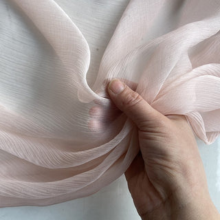 Yardblox Exclusive Luxury Silk Collection Solid Multi Color Non-Stretch Crinkled Mulberry Silk Georgette DS26502 -5 Momme