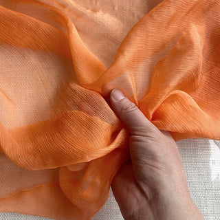 Yardblox Exclusive Luxury Silk Collection Solid Multi Color Non-Stretch Crinkled Mulberry Silk Georgette DS26502 -5 Momme