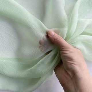 Yardblox Exclusive Luxury Silk Collection Solid Multi Color Non-Stretch Crinkled Mulberry Silk Georgette DS26502 -5 Momme