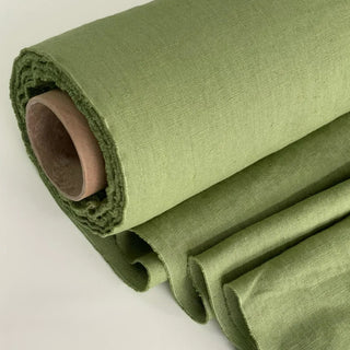 Made In France Premium Quality Solid Multi Color Non-Stretch Washed / Softened Organic Linen Plain Woven DS00511 -180/220 GSM