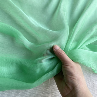 Yardblox Exclusive Luxury Silk Collection Solid Multi Color Non-Stretch Crinkled Mulberry Silk Georgette DS26502 -5 Momme