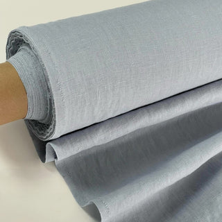 Made In France Premium Quality Solid Multi Color Non-Stretch Washed / Softened Organic Linen Plain Woven DS00514 -180/220 GSM