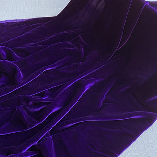 Yardblox Exclusive Luxury Silk Collection Solid Multi Color Non-Stretch Mulberry Silk Velvet DS26516 -40 Momme