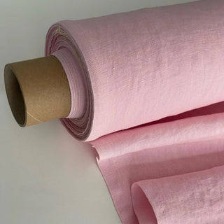 Made In France Premium Quality Solid Multi Color Non-Stretch Washed / Softened Organic Linen Plain Woven DS00510 -180/220 GSM