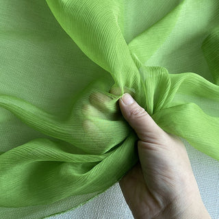 Yardblox Exclusive Luxury Silk Collection Solid Multi Color Non-Stretch Crinkled Mulberry Silk Georgette DS26502 -5 Momme