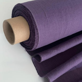 Made In France Premium Quality Solid Multi Color Non-Stretch Washed / Softened Organic Linen Plain Woven DS00513 -180/220 GSM