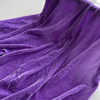 Yardblox Exclusive Luxury Silk Collection Solid Multi Color Non-Stretch Mulberry Silk Velvet DS26516 -40 Momme