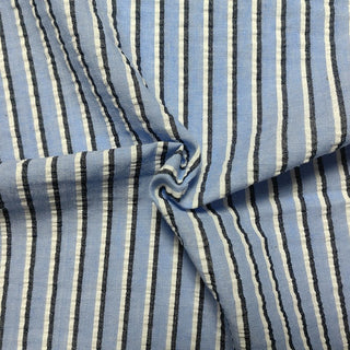 Stripes Salt shrinking / Puckered Cotton Seersucker RT01514