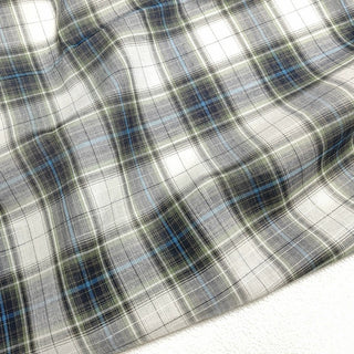 Plaid Crinkled Cotton Plain Woven RT01530