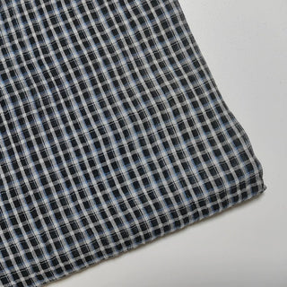 Plaid Crinkled Cotton Plain Woven RT01531