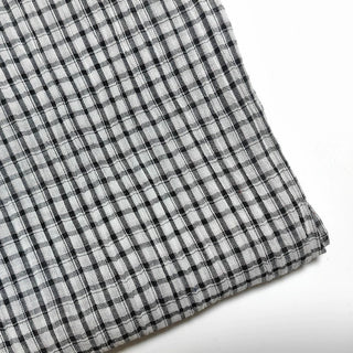 Plaid Crinkled Cotton Plain Woven RT01531