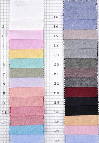 Solid Easy Care Combed Cotton Oxford Chambray RT-OX01602 - 24 Colors Available