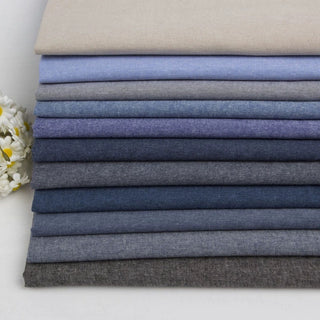 Solid Washed Cotton Oxford Chambray RT-OX02604 - 11 Colors Available