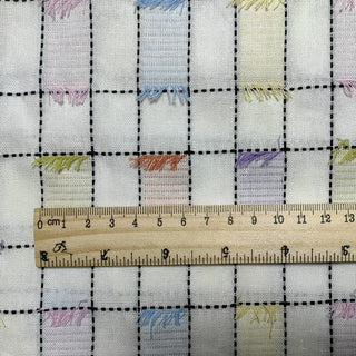 Plaid Cutwork Embroidery Cotton Dobby Jacquard RT01511