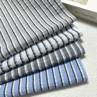 Stripes Salt shrinking / Puckered Cotton Seersucker RT01514