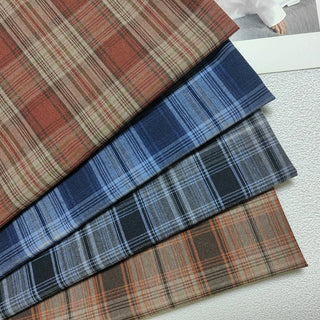 Plaid Cotton Plain Woven Woven RT01517