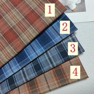 Plaid Cotton Plain Woven Woven RT01517