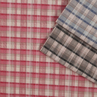 Plaid Salt shrinking / Puckered Washed Cotton Plain Woven Woven RT01518