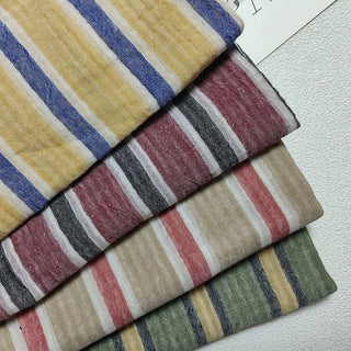 Stripes Double Faced Cotton Double Gauze RT01529 - 4 Colors Available