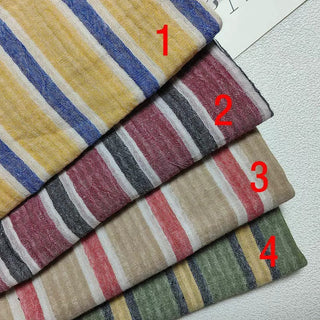 Stripes Double Faced Cotton Double Gauze RT01529 - 4 Colors Available